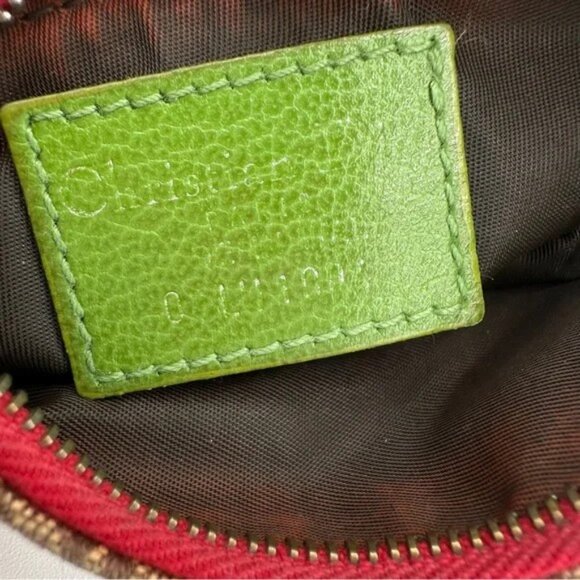 Christian Dior Coin Case Saddle Rasta Logogram Beige Multicolor Canvas - Picture 3 of 4